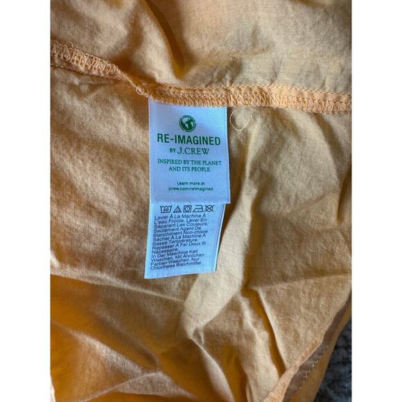 J. CREW Button up, sleeveless, ruffled blouse, women's Large; Lightweight cotton - Picture 7 of 8